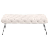 Ella - Upholstered Tufted Bench Metal Legs