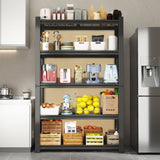 Heavy Duty 5 Tier Adjustable Metal Mesh Storage Rack With 2000 Lbs Capacity - Brushed Nickel