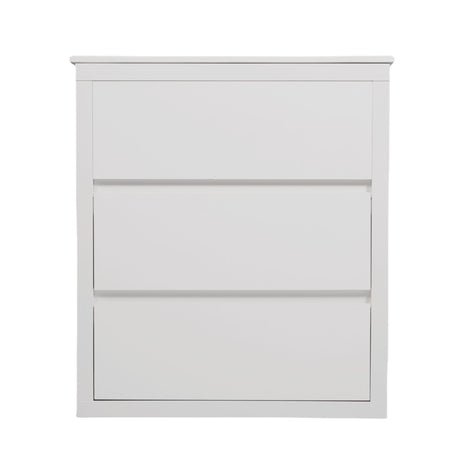 Freestanding Bathroom Vanity With Ceramic Sink, 2 Full Extension Drawers