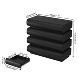 Minimalist Handle Less 8 Drawer Dresser With Wide Storage