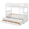 Bunk Bed With Trundle And Drawers, Arched Headboard And Footboard