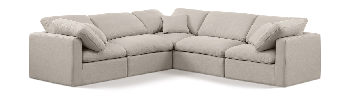 Indulge - Linen 5 Piece Modular Corner Sectional