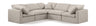 Indulge - Linen 5 Piece Modular Corner Sectional