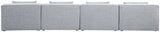 Cube - Linen Modular 4 Seat Armless Sofa