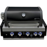 Mont Alpi Artwood Series 6.5 Ft Propane Outdoor Kitchen Island w/ 4-Burner Grill - MA400-AWBSS