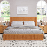 Platform Bed Frame With Headboard, Floor Standing Design