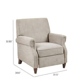 Julian - Push Back Recliner With Reclining Function - Sand