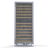 23 in. Dual Zone, Full Glass Door, Wine Cooler Refrigerator, Freestanding or Built-In Unit, 9.7 cu ft. KM-CW92DZ-SS.