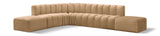 Arc - Velvet 7 Piece Corner Modular Sofa