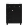 Transitional Style Bathroom Vanity Cabinet With Ceramic Sink