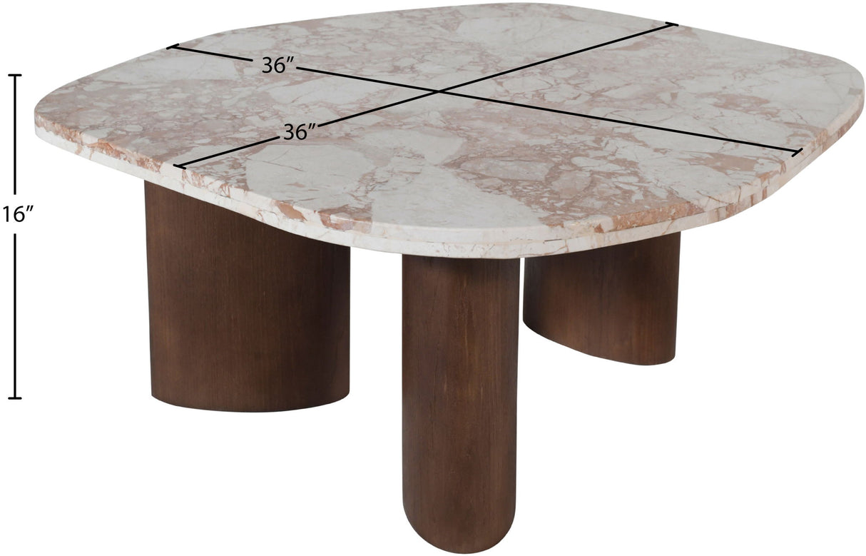 Puglia - Marble Top And Oak Wood Base Table