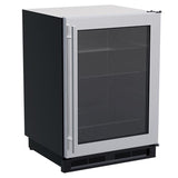 24-In Built-In High-Capacity Beverage Center with Door Style - Stainless Steel Frame Glass - (MLBV024SG01B)