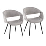 Curvo - Upholstered Chair (Set of 2) - Black Metal Legs