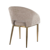 Renee - Upholstered Contemporary Chair (Set of 2) - Gold Metal Legs