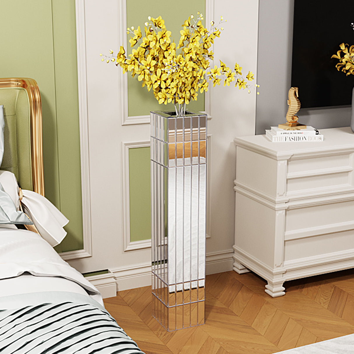 Floor Cube Vase For Home Decor