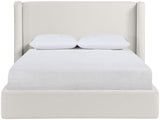 Kendall - Linen Textured Fabric Upholstered Bed - Cream