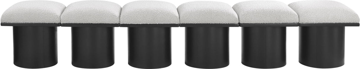Pavilion - 6 Piece Modular Bench With Black Base