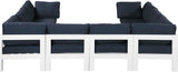 Nizuc - Outdoor Patio 8 Piece Modular Sectional With White Frame