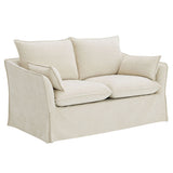 Shane - Loveseat With 2 Pillows - Beige Linen