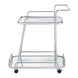 Aegis - Serving Cart - Clear Glass & Chrome