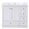Shaker Free Standing Bathroom Vanity Cabinet With Sink, Soft Close Drawers, Soft Close Doors