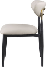Ronda - Vegan Leather Upholstered Dining Side Chair - Black Legs