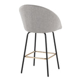 Matisse - Fixed-Height Counter Stool (Set of 2) - Black Metal