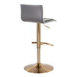 Mara - Adjustable Barstool (Set of 2) - Gold Metal