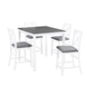 5 Piece Counter Height Dining Table Set With 4 Chairs
