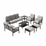 Patio Furniture Set With Coffee Table And Cushions For Backyard