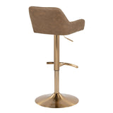 Daniella - Adjustable Barstool (Set of 2) - Gold Base