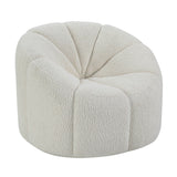 Osmash - Chair With Swivel - White Teddy Sherpa