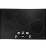 GE JEP5030STSS - 30 in. 5-Burner Electric Cooktop with Simmer Burner & Power Burner - Stainless Steel