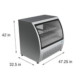 47 in. Deli Display Refrigerator - 18 Cu Ft. RD18C-SS.
