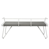 Stefani - Bench - White And Gray