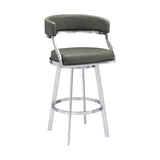 Saturn - Bar Height Bar Stool - Brushed Stainless Steel