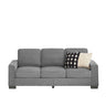 Modern Snowfleece Fabric 3 Seater Sofa With Cup Holder