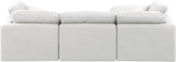 Indulge - Linen 4 Piece Modular Sectional With Chaise - White