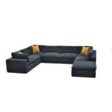 Custom Configuration Modular Sectional With Toss Pillows