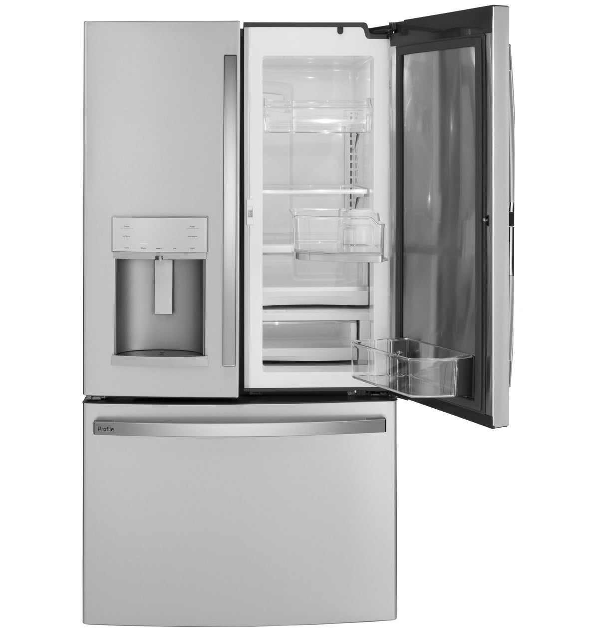 GE Profile(TM) Series 27.7 Cu. Ft. Fingerprint Resistant French-Door Refrigerator with Door In Door and Hands-Free AutoFill - (PFD28KYNFS)