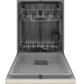 GE GDF535PGRCC - 24 in. Front Control Flush-Mount Dishwasher with 55 dBa Sound Level, Dry Boost & Pocket Handle - Bisque