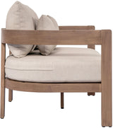 Newport - Water Resistant Fabric 65" Upholstered Outdoor Patio Loveseat