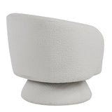 Zara - Upholstered Contemporary Swivel Accent Chair With Pillow