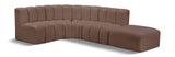 Arc - Faux Leather 5 Piece Corner Modular Sofa