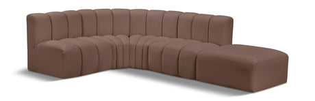 Arc - Faux Leather 5 Piece Corner Modular Sofa