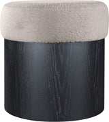 Nimes - Ottoman / Stool With Black Base
