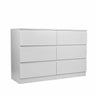 6 Drawer Dresser With Spacious Countertop And Concealed Handles