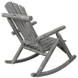 Durable Wooden Porch Rocker, Fir Log Rocking Chair