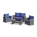 Modern Patio Set With Table And Cushions