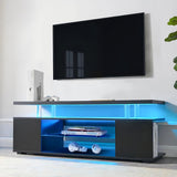 TV Stant With LED And Large Side Cabinet